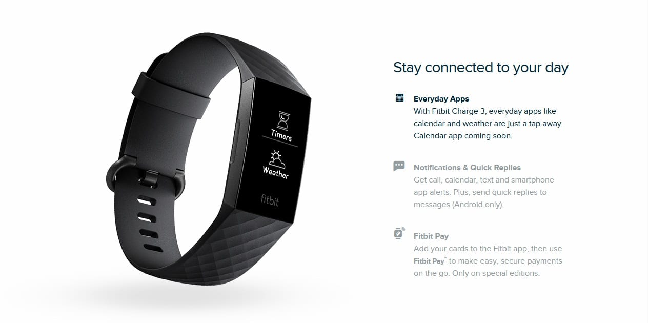 how to set up text messages on fitbit charge 3
