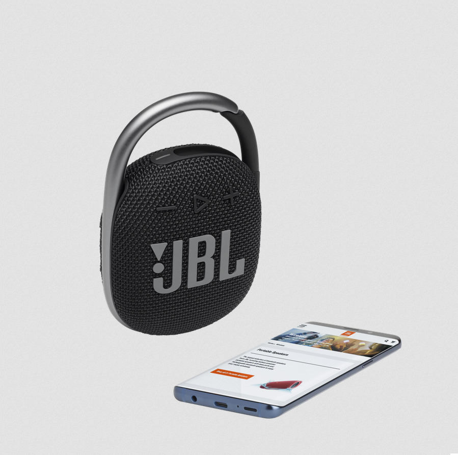 JBL Clip 4 Ultra-portable Waterproof Bluetooth Speaker Midnight Black