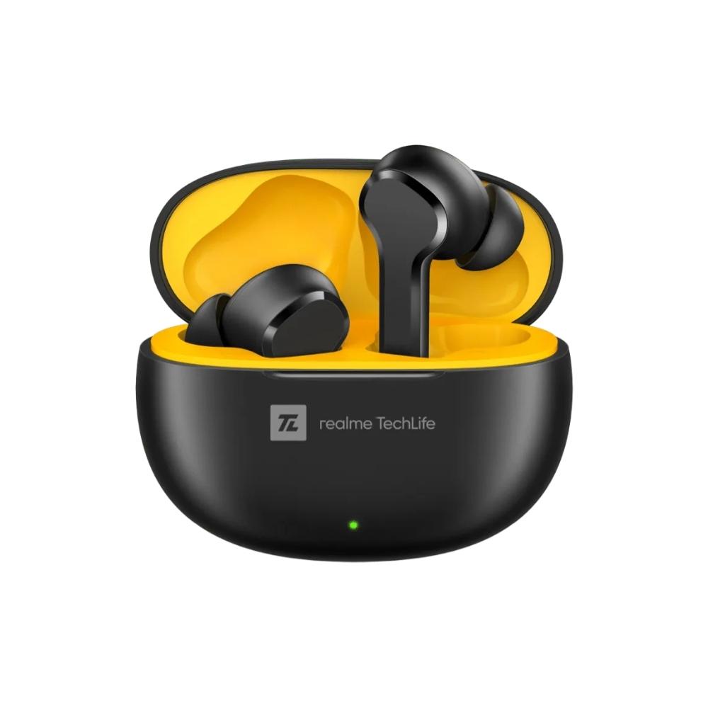 Realme Tech Life Buds T100 (AI ENC) Noise Cancellation with mic (Punk Black)