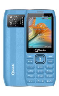 Q Mobile E4 Quad Pro 4 Sim Phone (Blue)