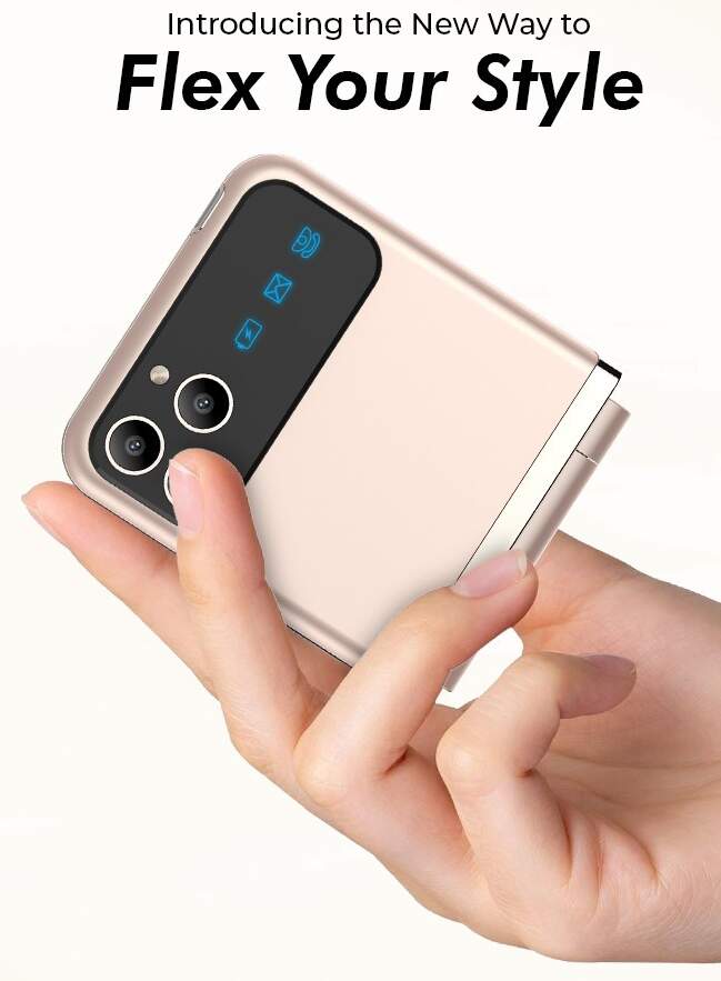 Q Mobile Phantom Flip 4 Sim Phone (Rose Gold)
