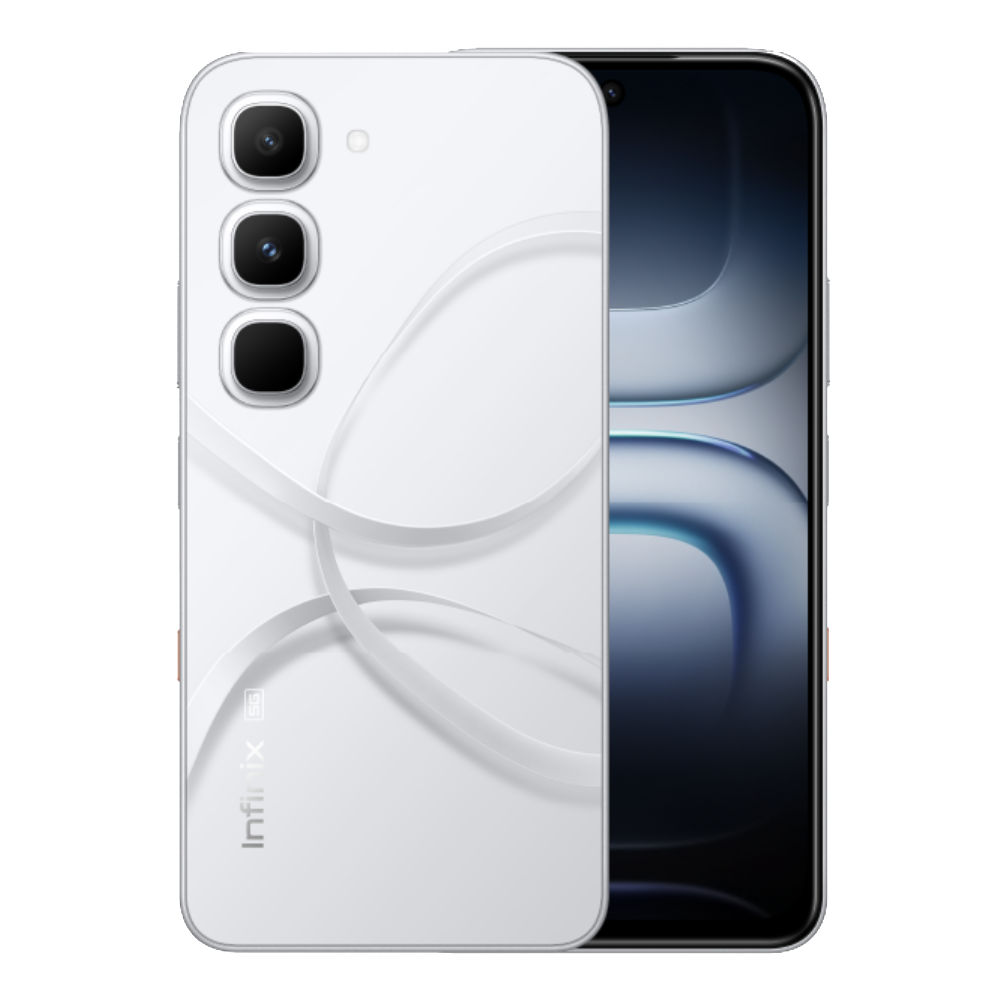 Infinix Hot 70 Pro 5G (Depth Ring White 128GB + 8GB) Active Matrix Cube