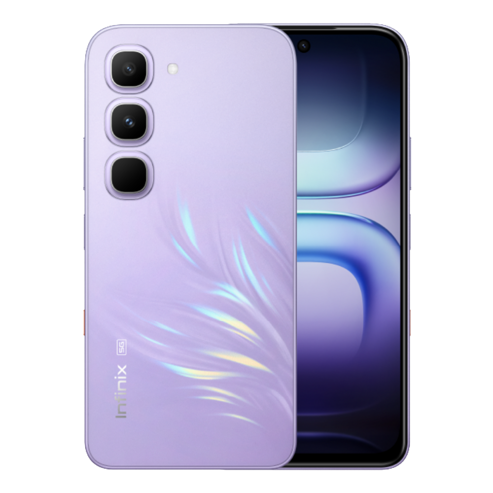 Infinix Hot 70 Pro 5G (Silk Glow Purple 128GB + 8GB) Active Matrix Cube